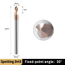 Сверло Ø 2мм  D2*90°*4*D4*50L*2F